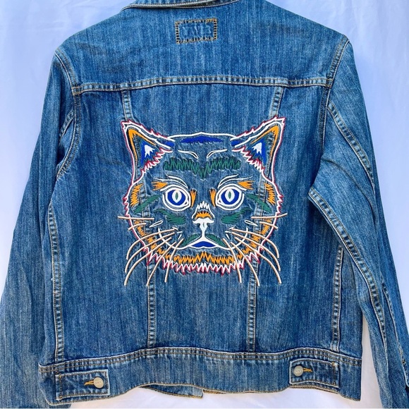 REVOLVE | SIWY DENIM YEAR OF THE CAT DENIM JACKET IN DARK WASH SMALL - Picture 2 of 5